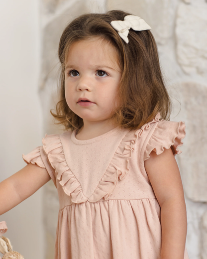 Sleeveless Ruffle V Dress - Melon