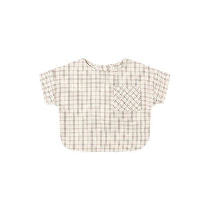 Boxy Top - Cedar Check