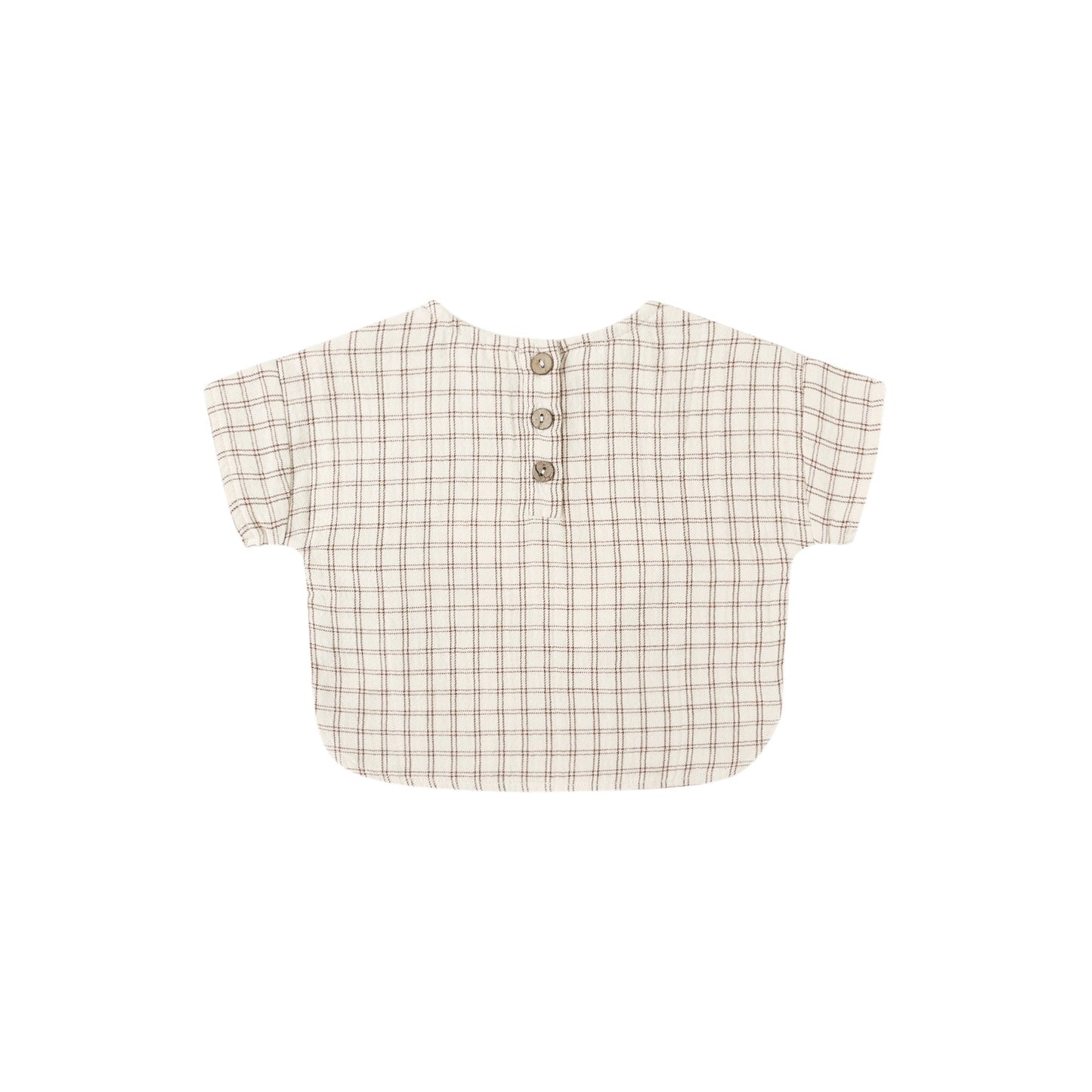 Boxy Top - Cedar Check