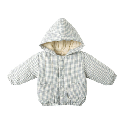 Hooded Jacket - Blue Gingham