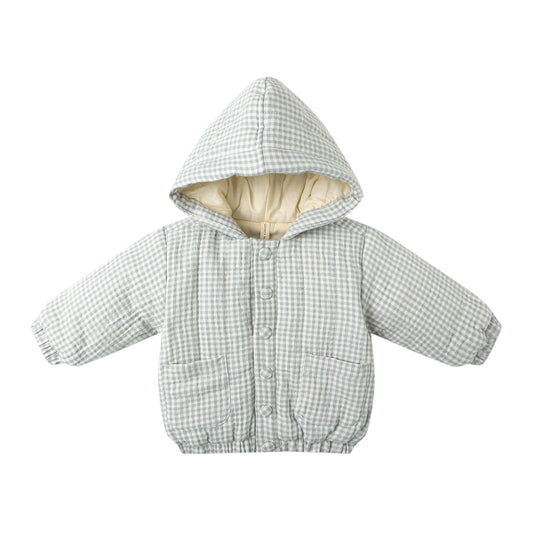 Hooded Jacket - Blue Gingham