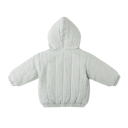Hooded Jacket - Blue Gingham