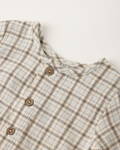 Pocket Jumpsuit - Blue Plaid