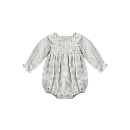 Eden Romper - Blue Gingham