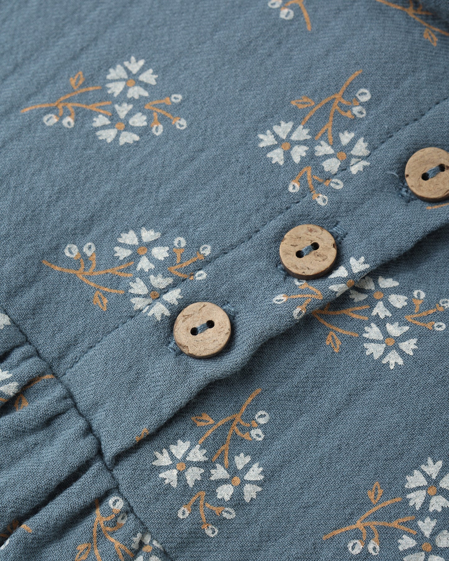 Collared Romper - Blue Floral