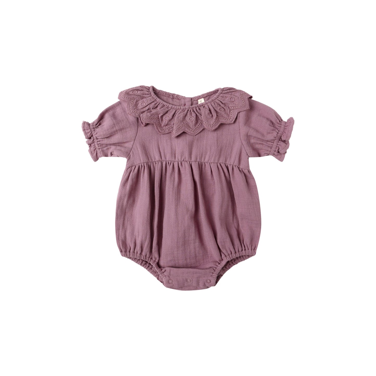 Collared Romper - Mulberry