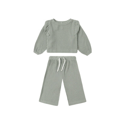 Ruffle Cozy Set - Fern