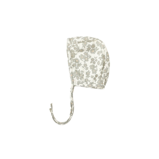 Woven Bonnet - Green Gloral
