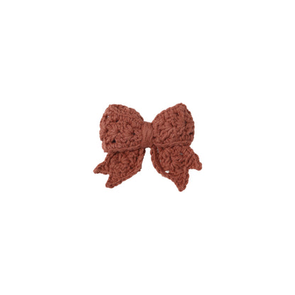 Crochet Bow - Cranberry