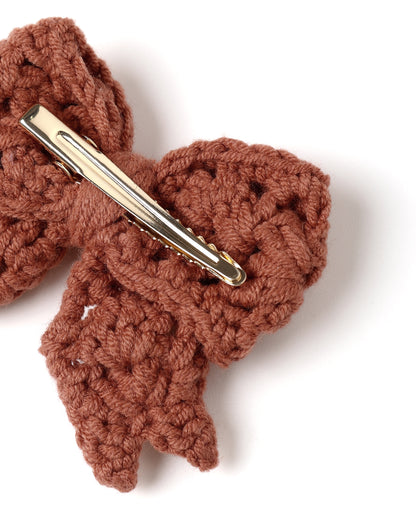 Crochet Bow - Cranberry