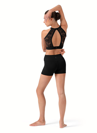 V Front Shorts - Black