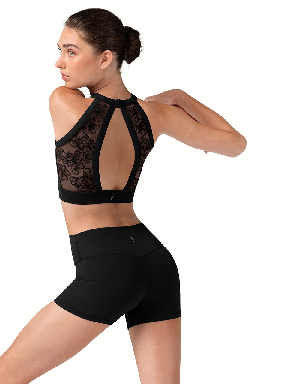 V Front Shorts - Black