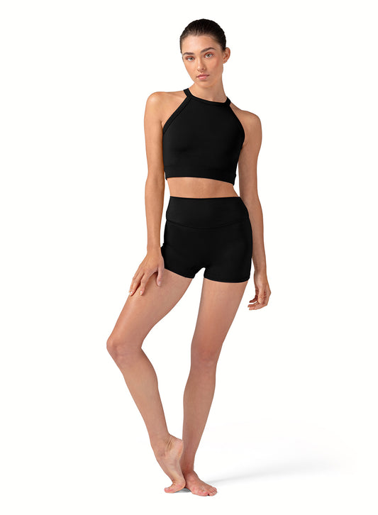 V Front Shorts - Black