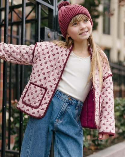 Quilted Jacket - Blush Fleur
