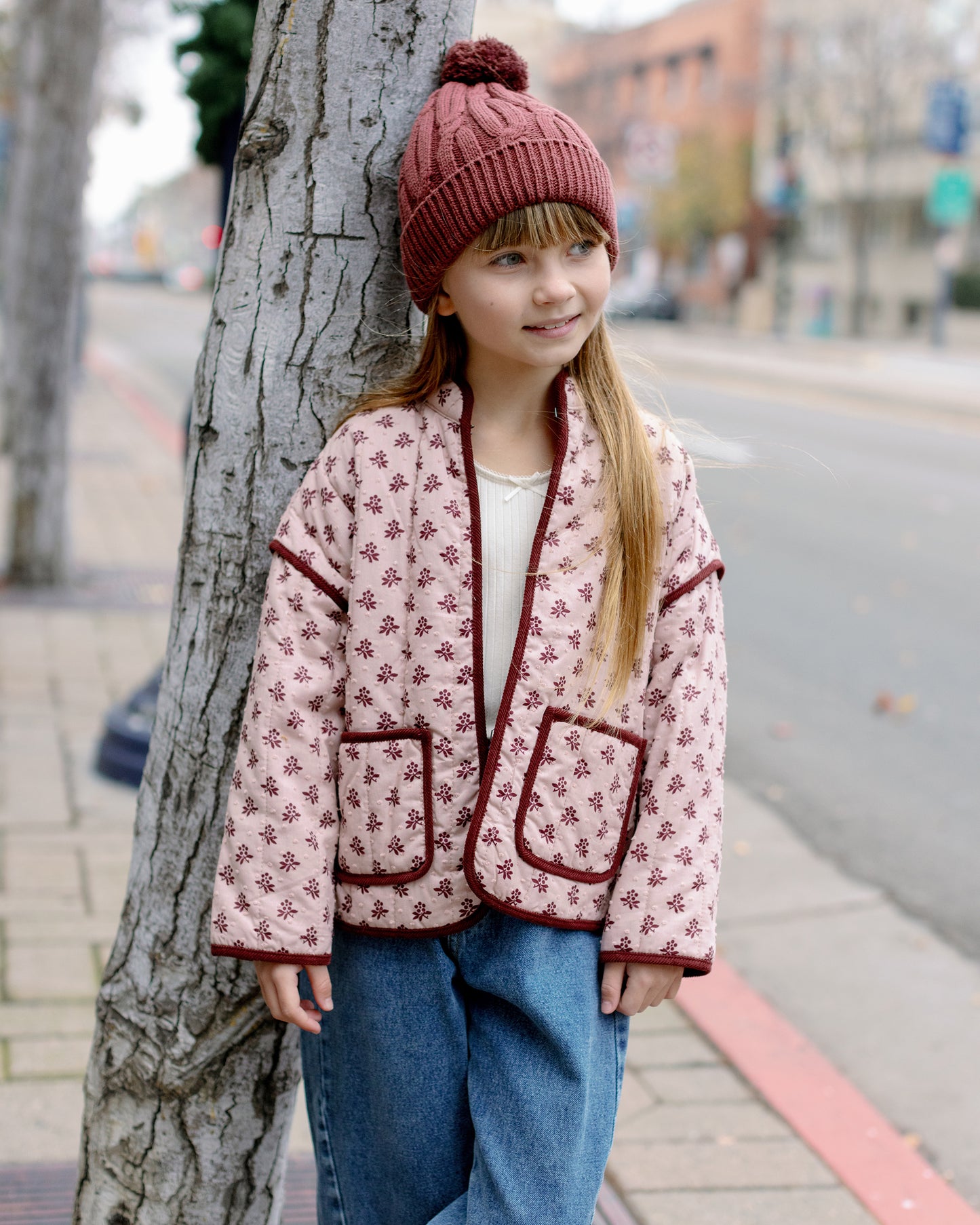 Quilted Jacket - Blush Fleur