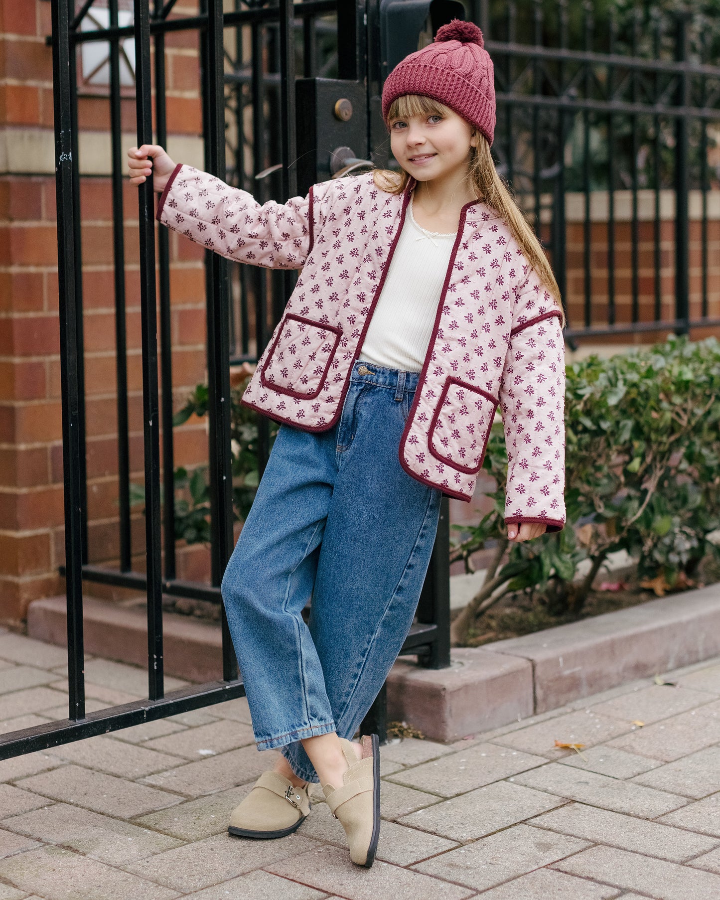 Quilted Jacket - Blush Fleur