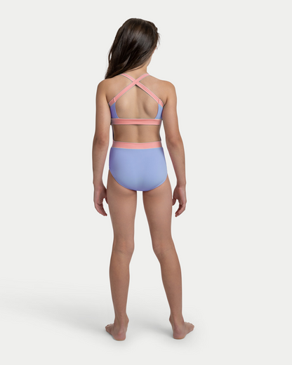 Perry Leotard - Periwinkle & Coral