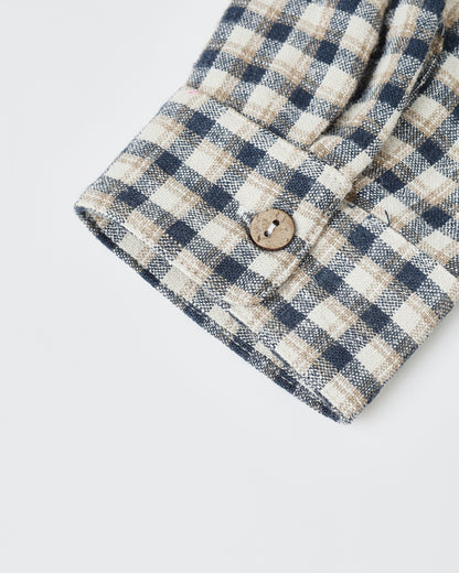 Collared L/S Shirt - Navy Check