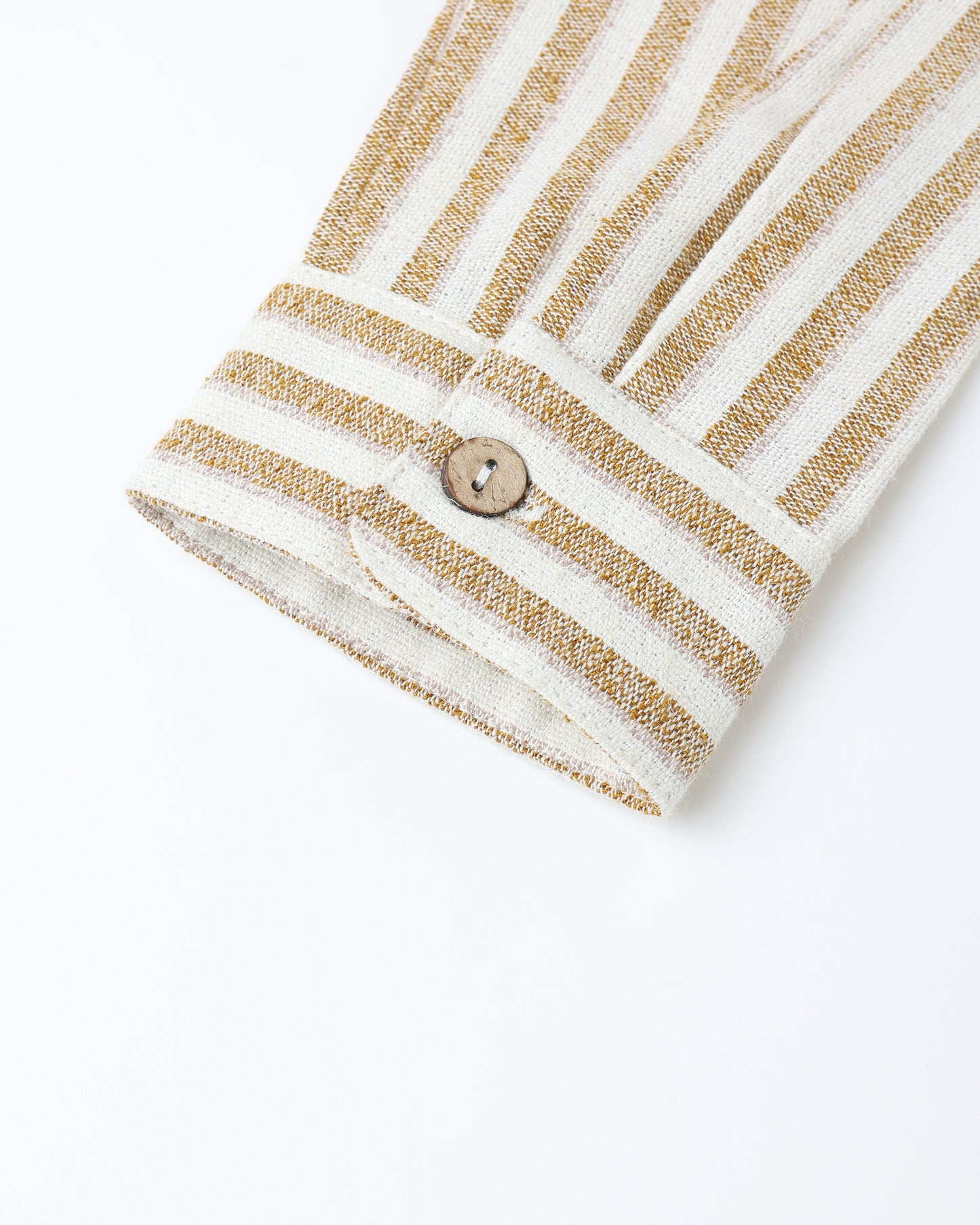 Collared L/S Shirt - Golden Stripe