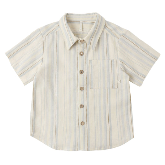 Collared S/S Shirt - Sea Stripe