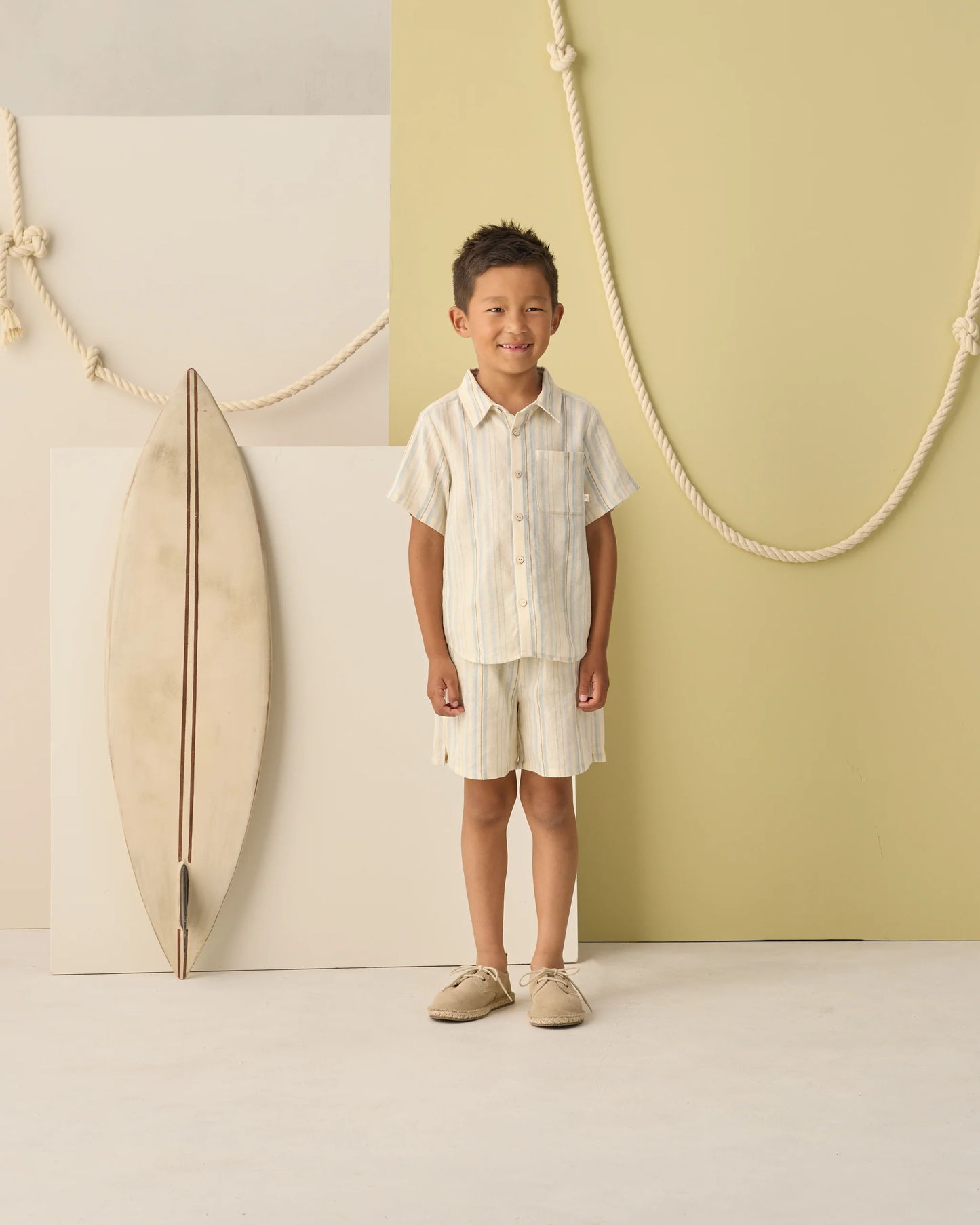 Collared S/S Shirt - Sea Stripe