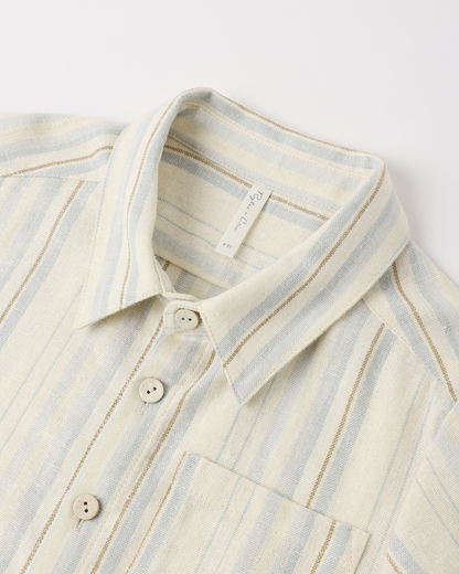 Collared S/S Shirt - Sea Stripe
