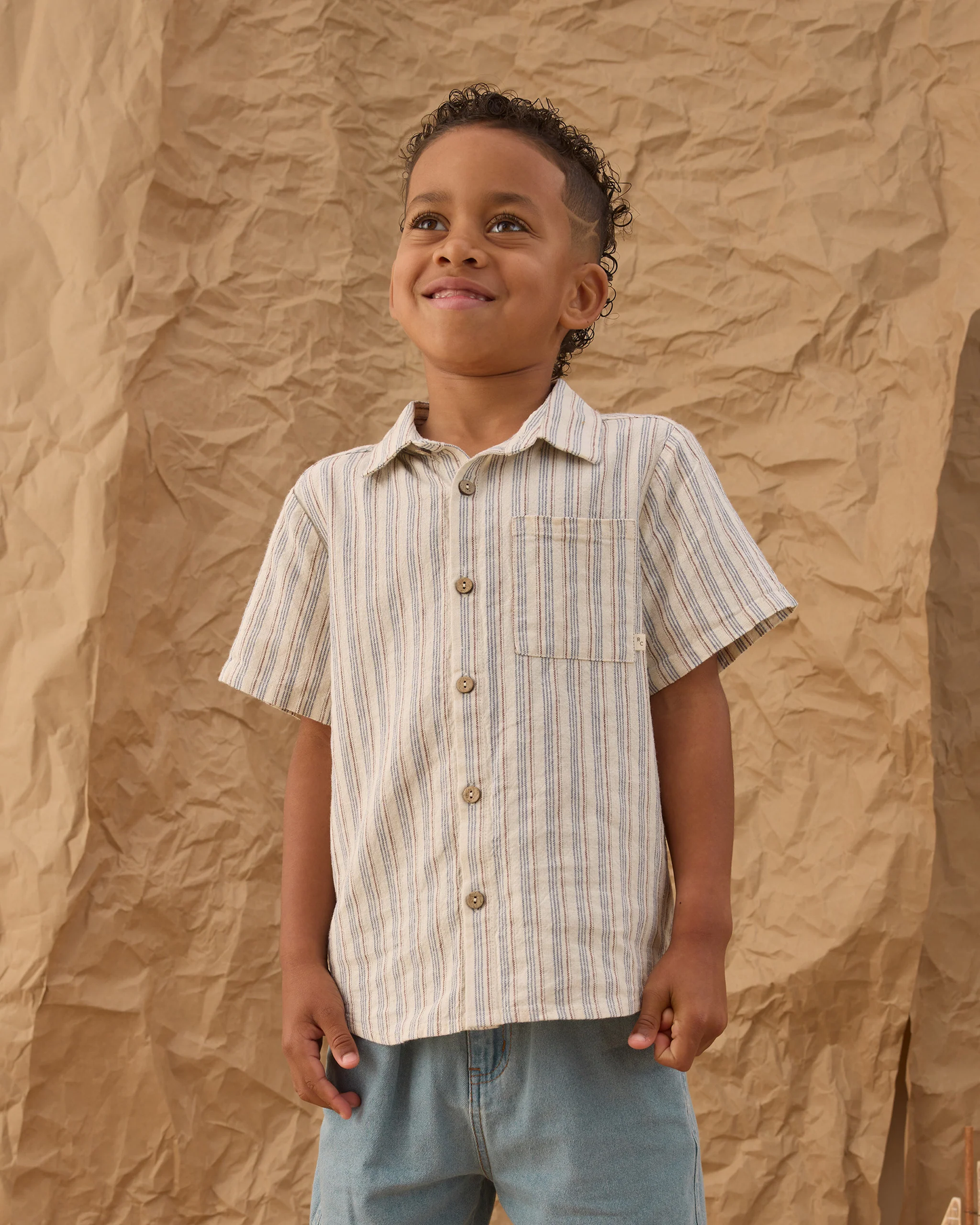 Collared S/S Shirt - Nautical Stripe
