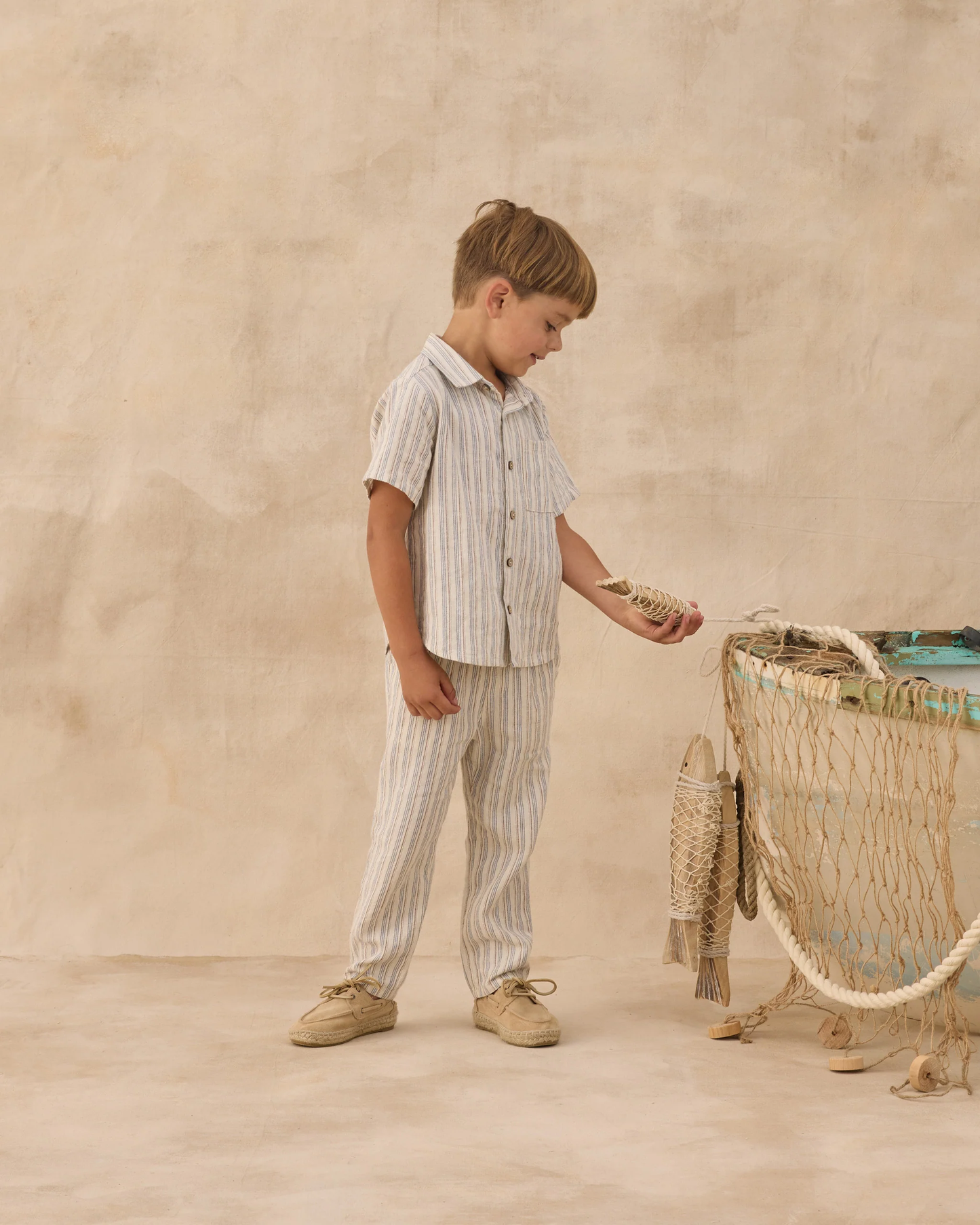 Collared S/S Shirt - Nautical Stripe
