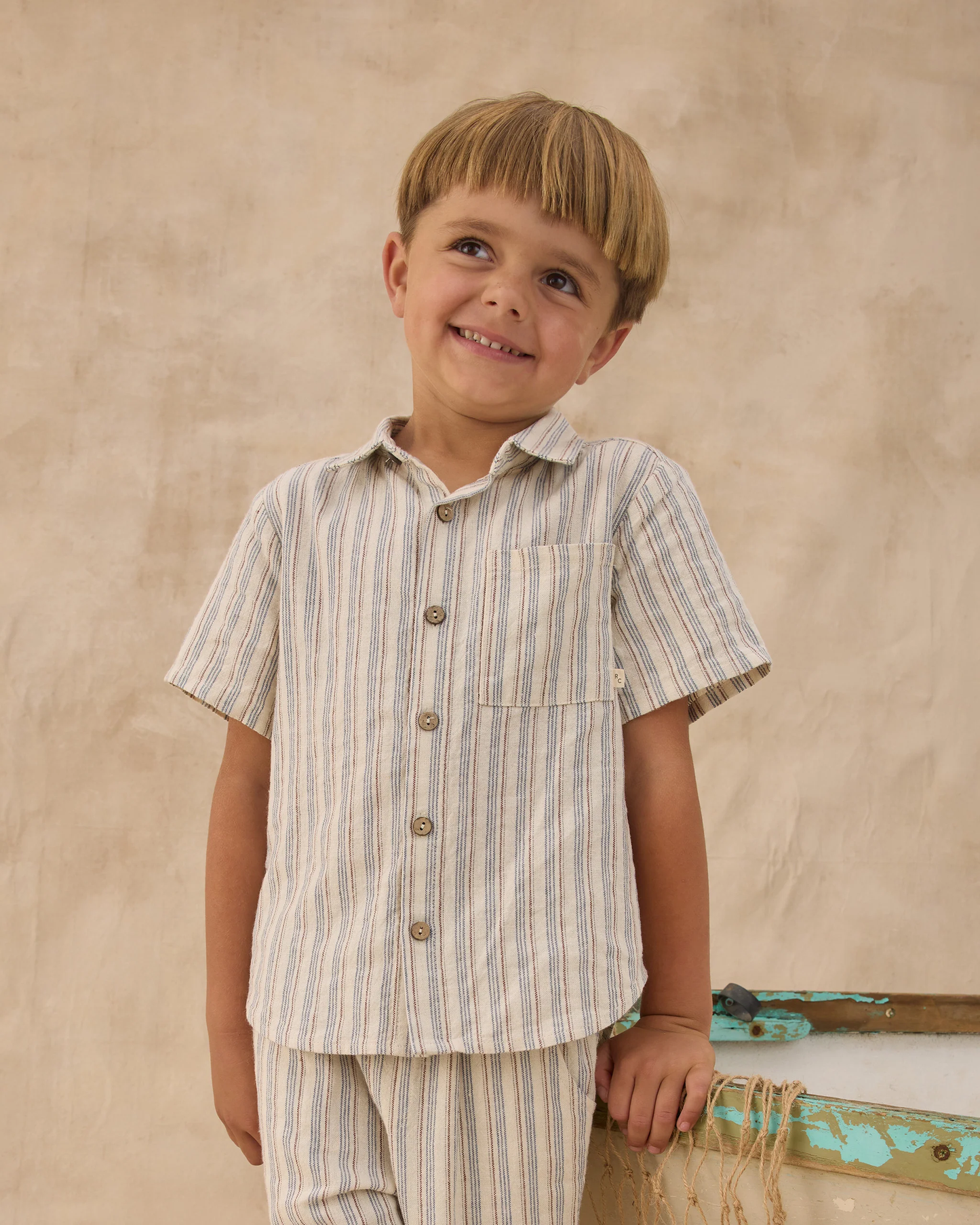 Collared S/S Shirt - Nautical Stripe