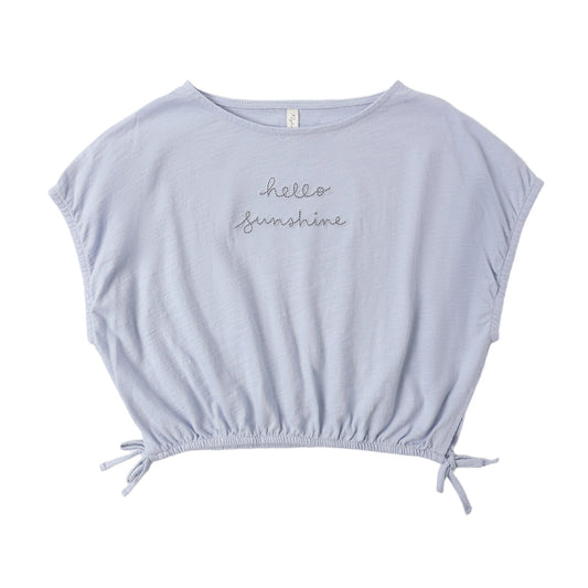 Cropped Cinch Tee - Hello Sunshine