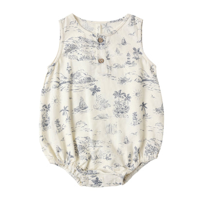 Beau Romper - Ocean Toile
