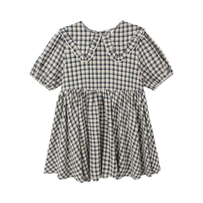 Camille Dress - Navy Check