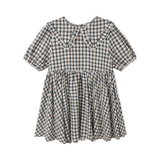 Camille Dress - Navy Check