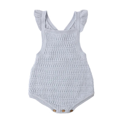 Crochet Romper - Periwinkle