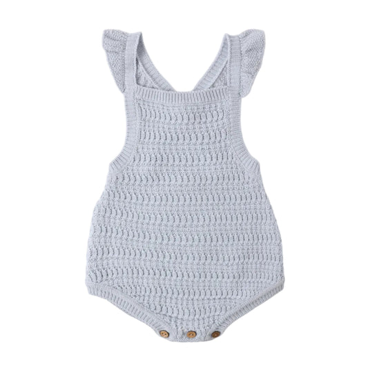 Crochet Romper - Periwinkle
