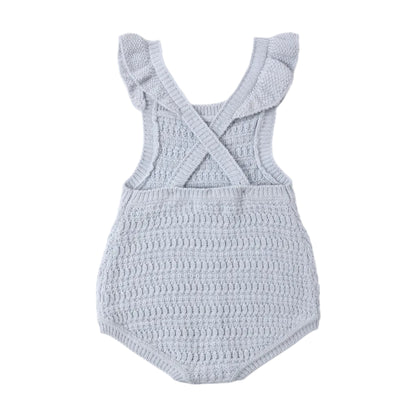 Crochet Romper - Periwinkle