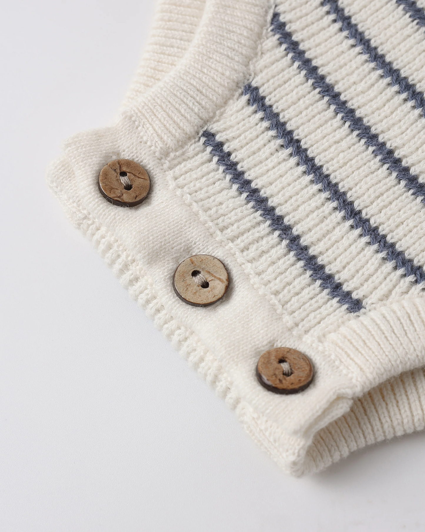 Ashton Knit Romper - Marine Stripe