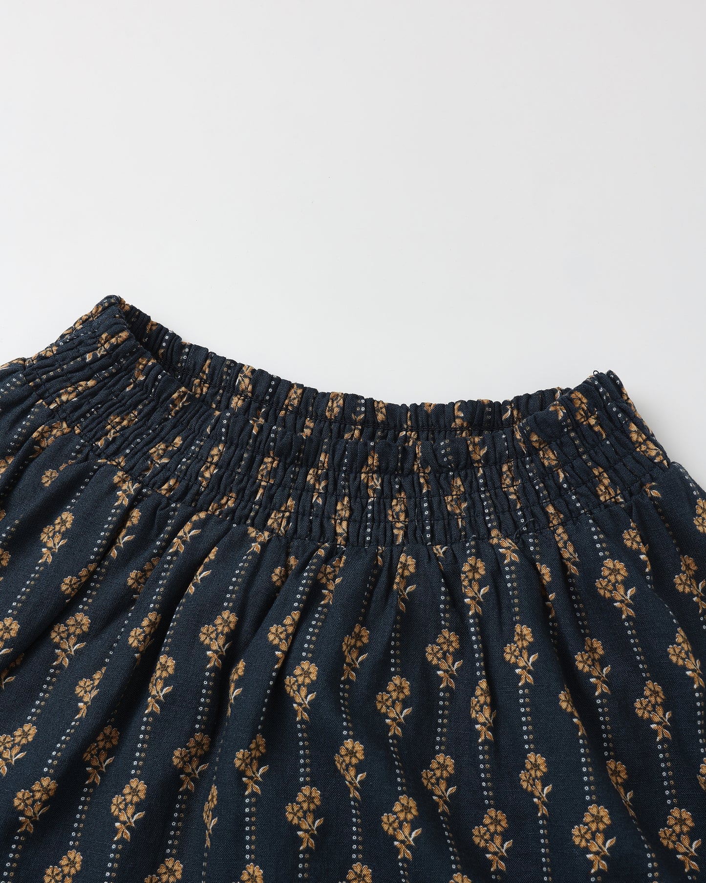 Smocked V Mini Skirt - Vintage Bloom