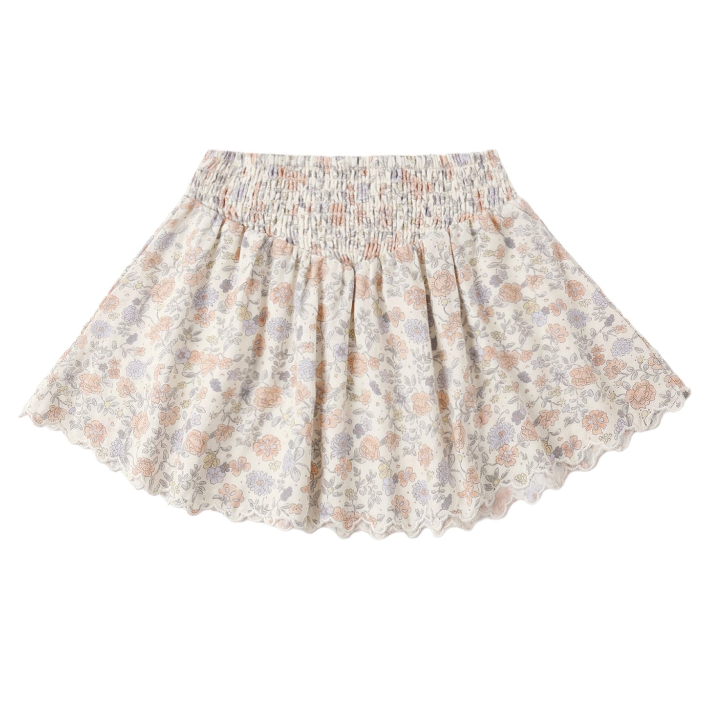 Smocked V Mini Skirt - Bloom