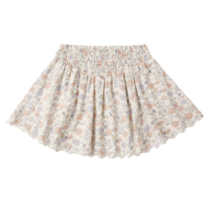 Smocked V Mini Skirt - Bloom