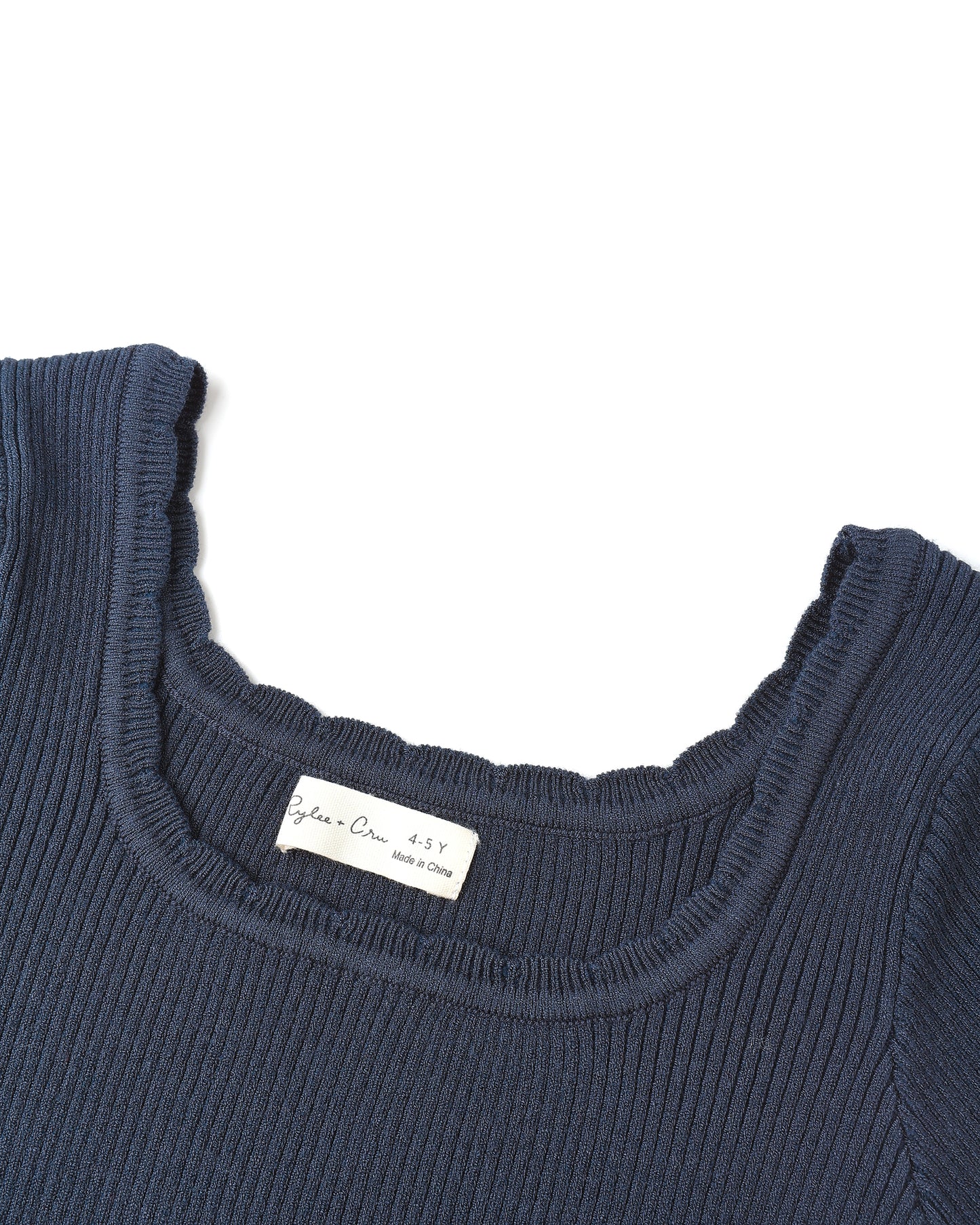Scallop Tee - Navy