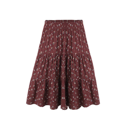 Ruffle Tiered Skirt - Harvest Berry