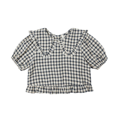 Prairie Blouse - Navy Check