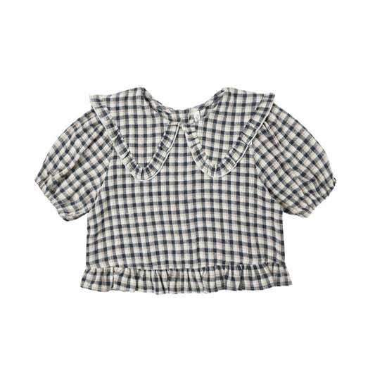 Prairie Blouse - Navy Check