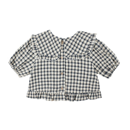 Prairie Blouse - Navy Check