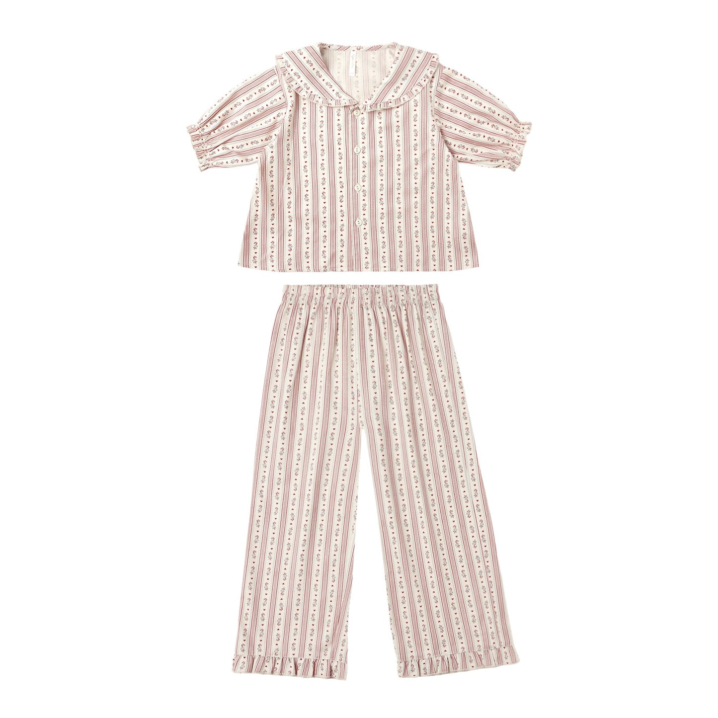 Ruffle PJs - Candy Cane Stripe