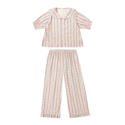 Ruffle PJs - Candy Cane Stripe