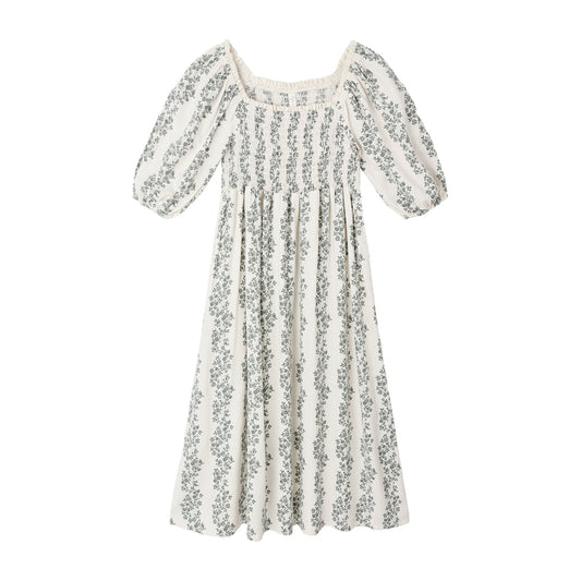 Della Dress - Green Vines