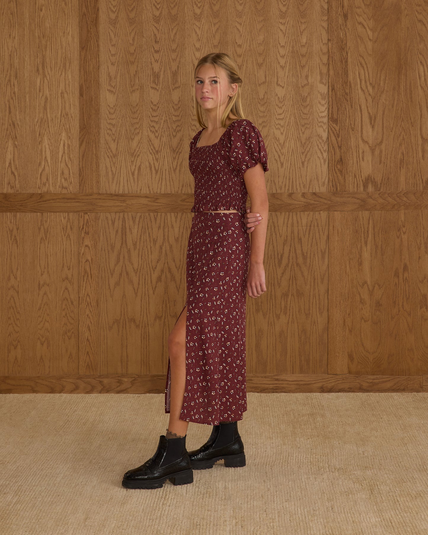 Midi Skirt - Harvest Berry