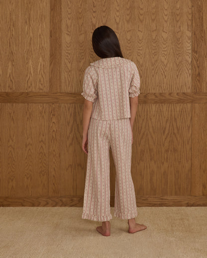 Ruffle PJs - Candy Cane Stripe
